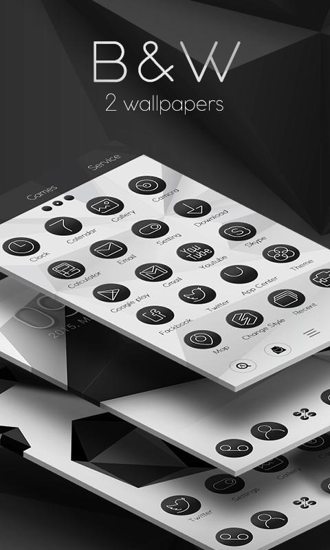 Black & White Launcher Theme