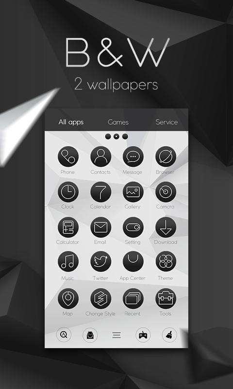 Black & White Launcher Theme