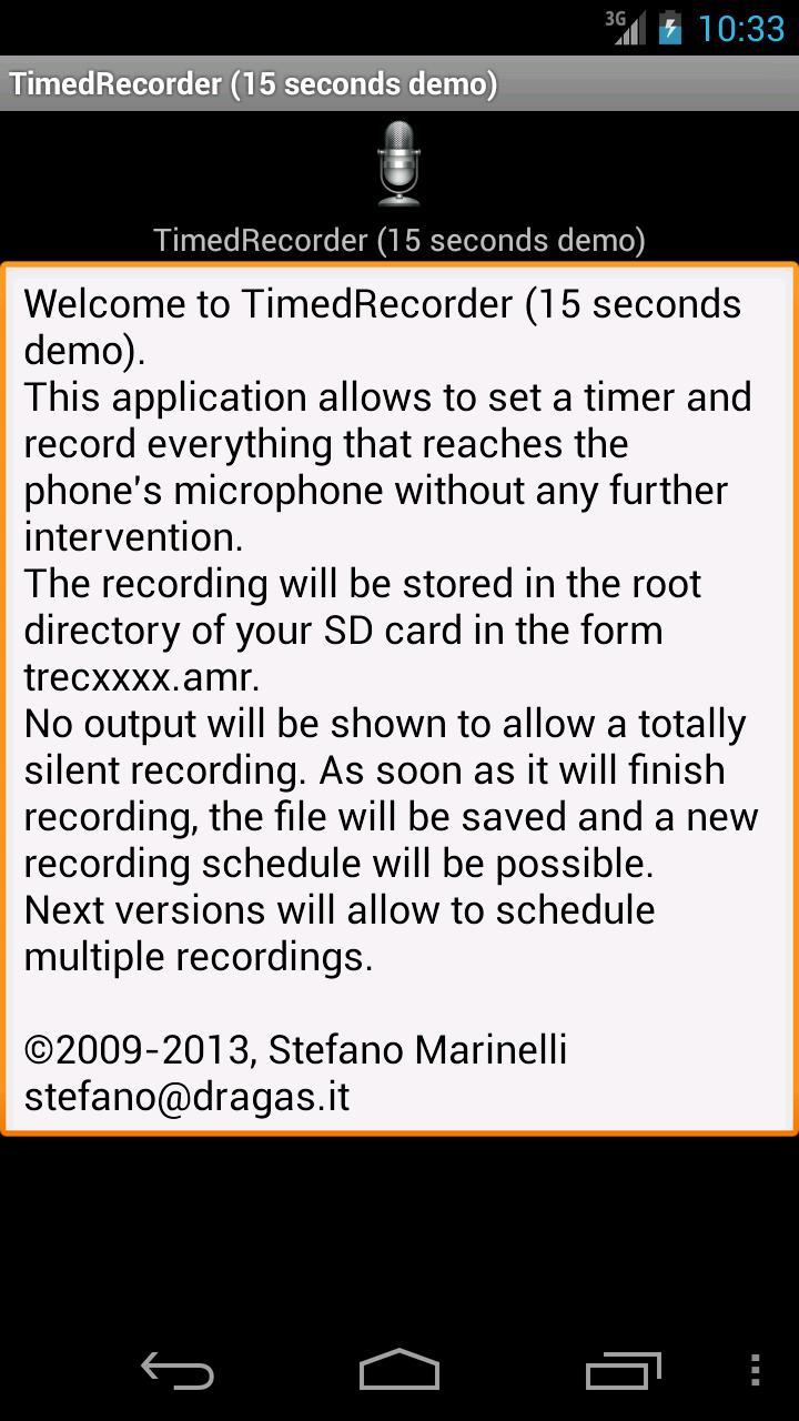 TimedRecorder (15seconds demo)