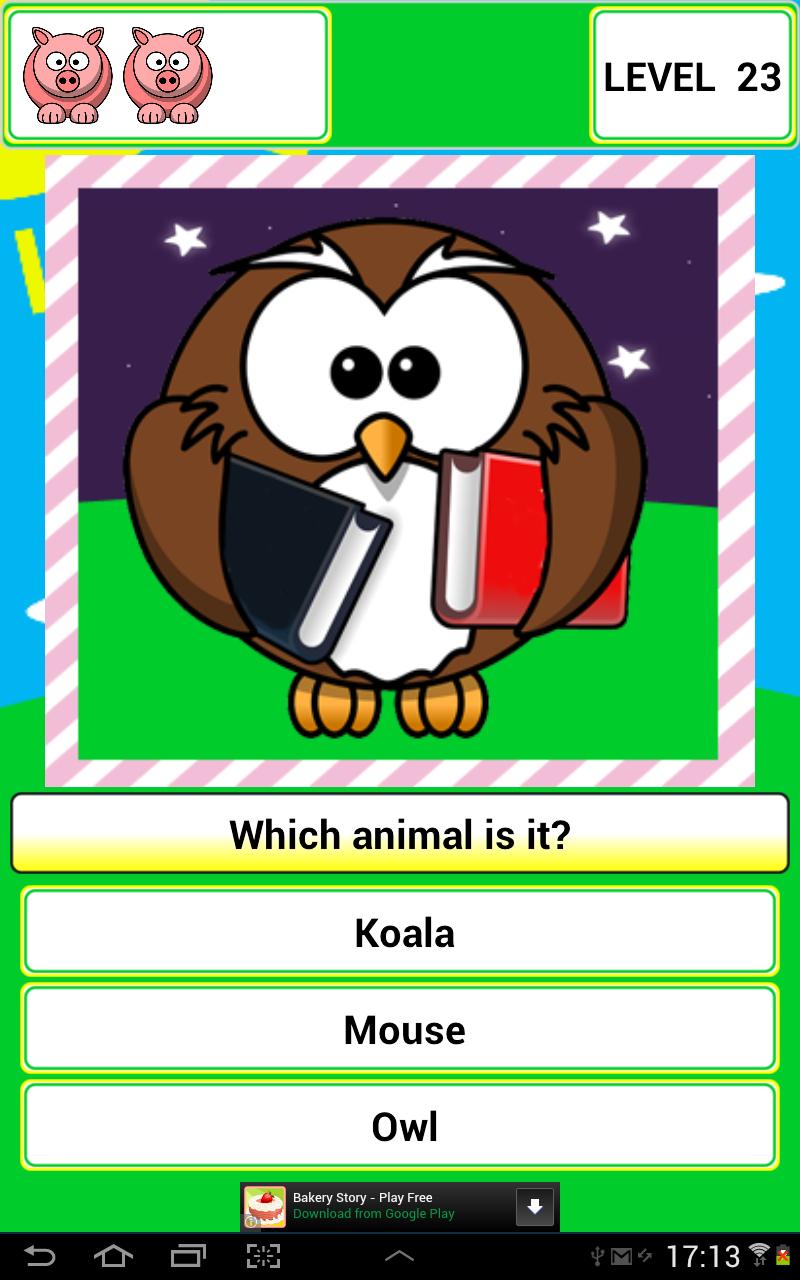 Learns the Animals colorful