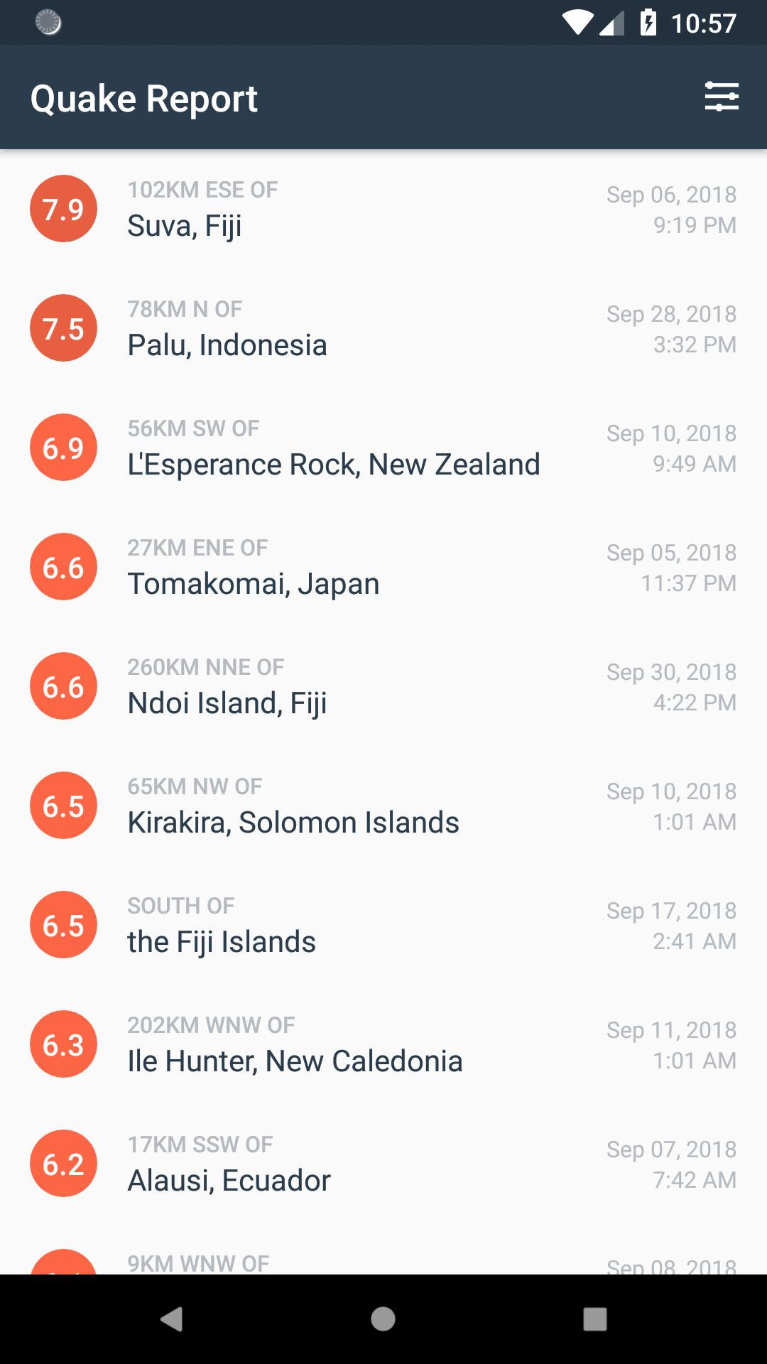 Live Earthquake Info