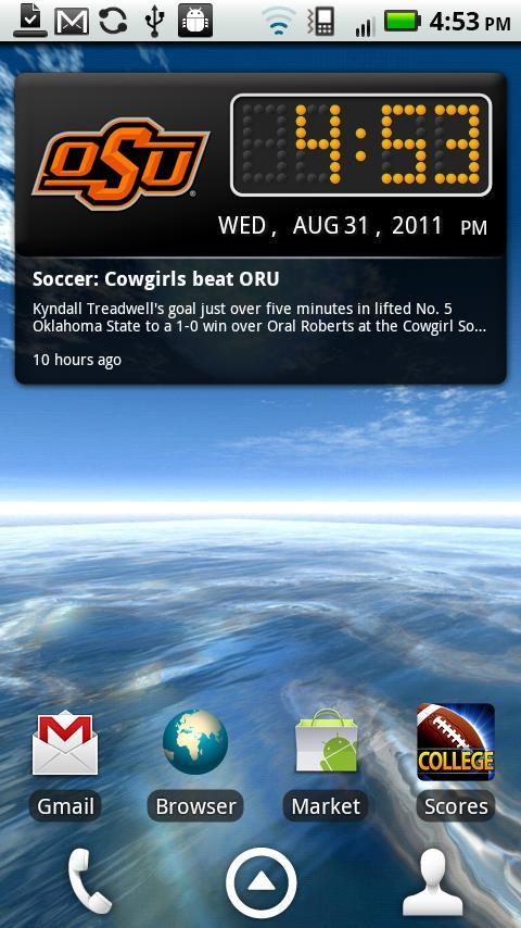 Oklahoma State Live Clock