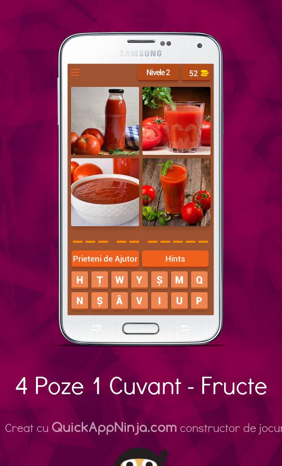 4 Poze 1 Cuvant - Fructe