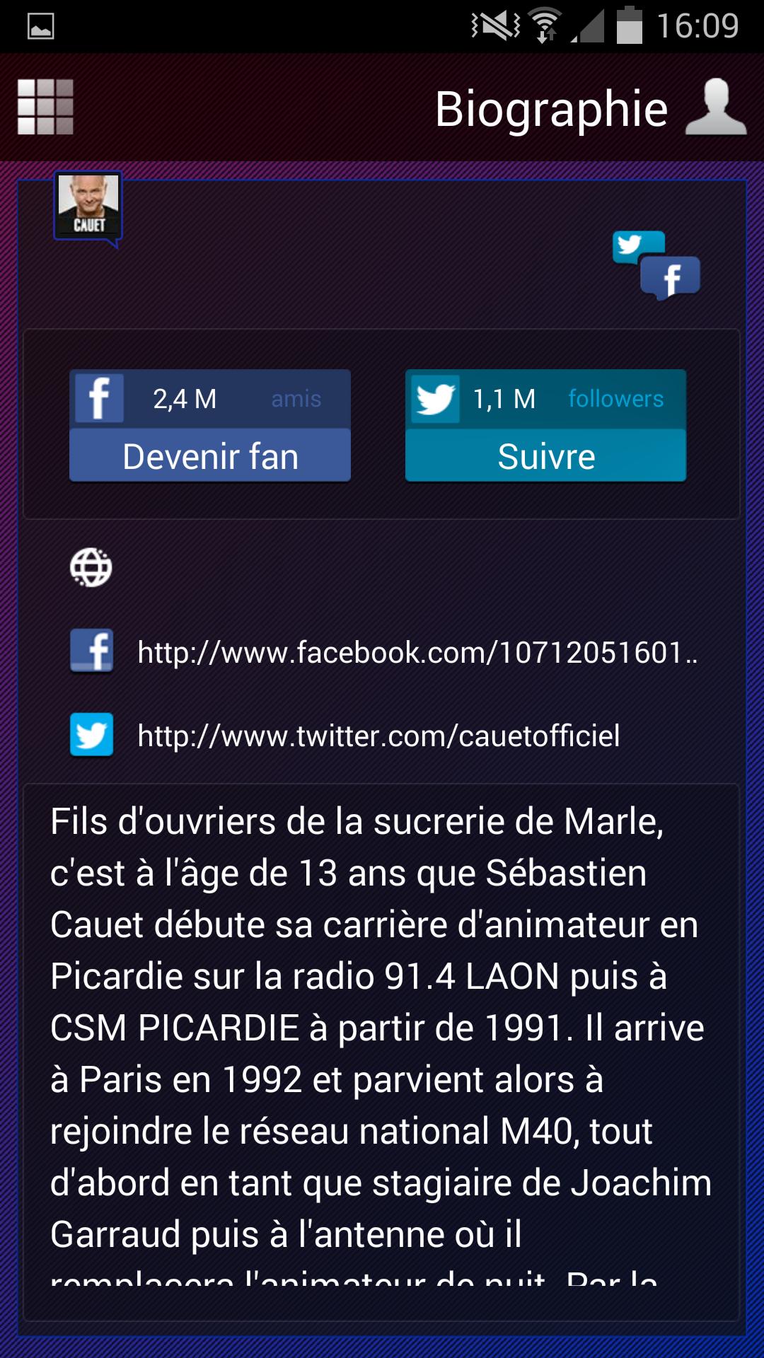 L'appli. officielle de Cauet