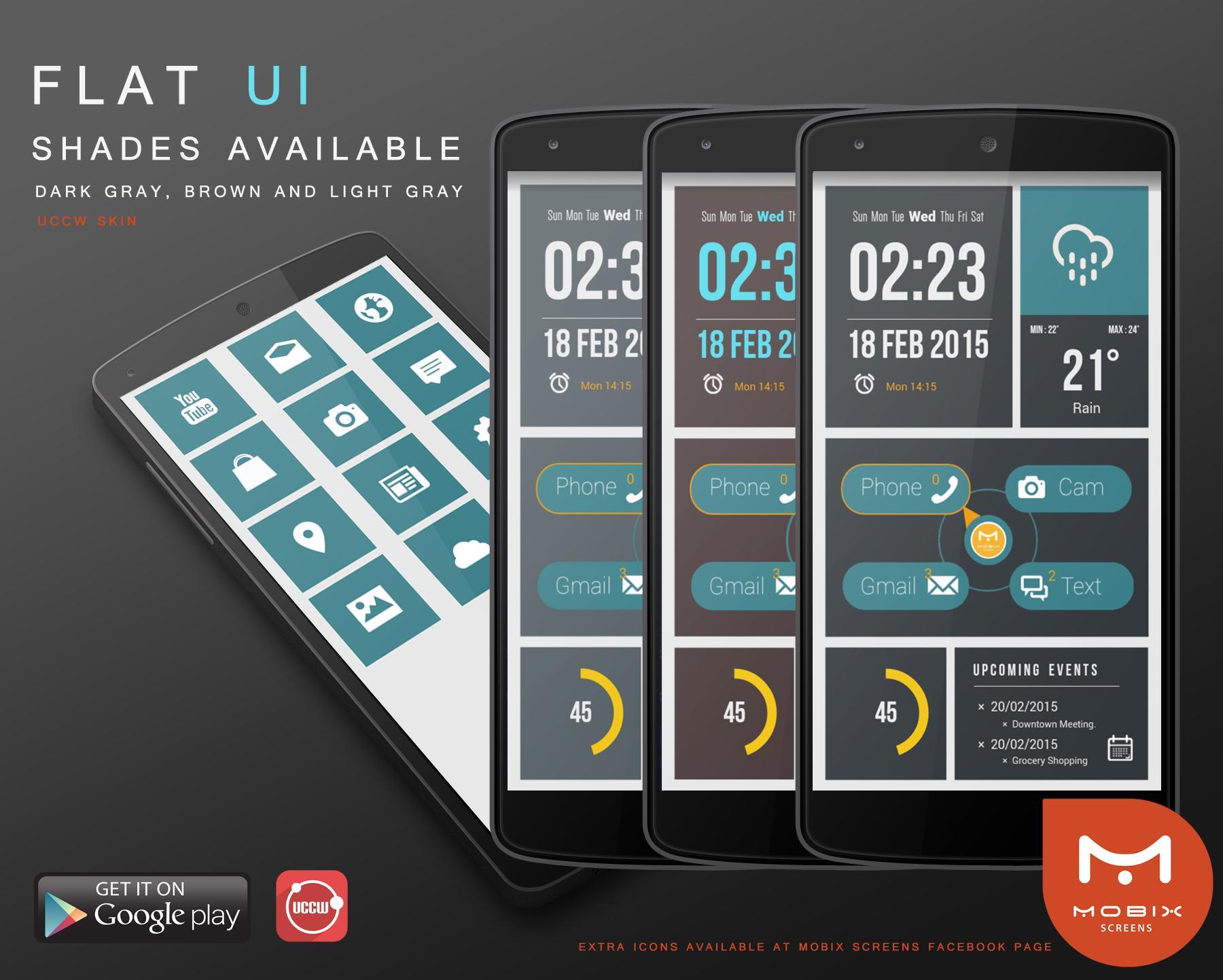 UCCW DarkGray Flat UI Skin