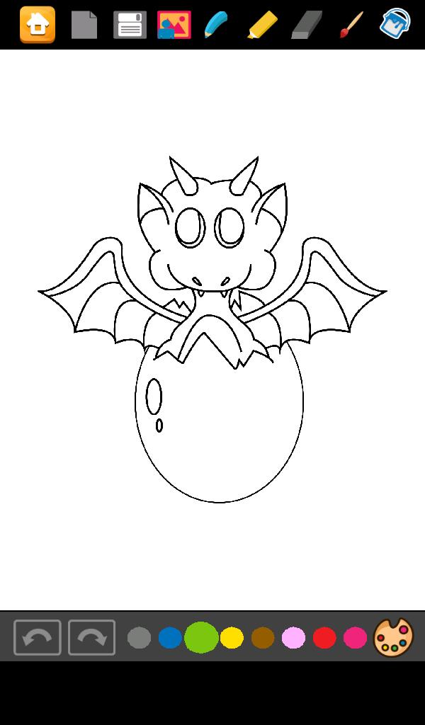 Coloring: Dragons for Kids