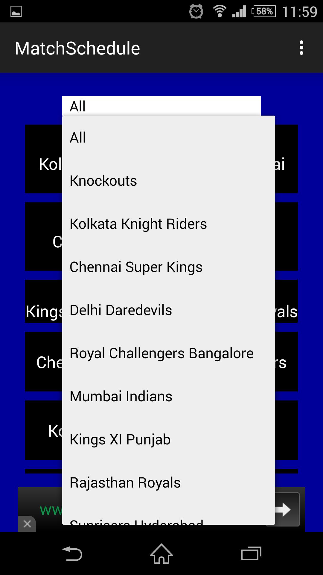 IPL Schedule With Alert