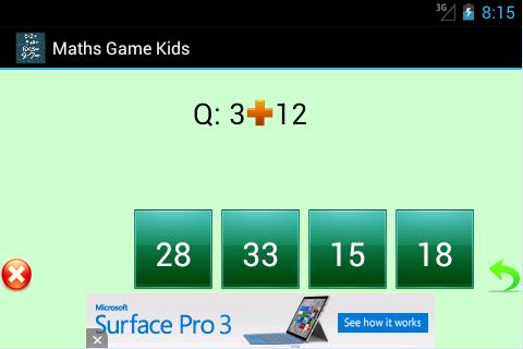 Maths Game Kids Free