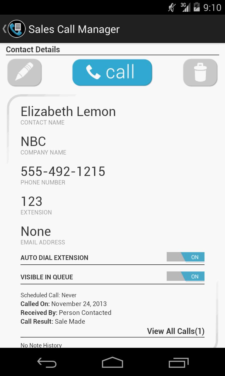 Sales Call Manager (Trial)