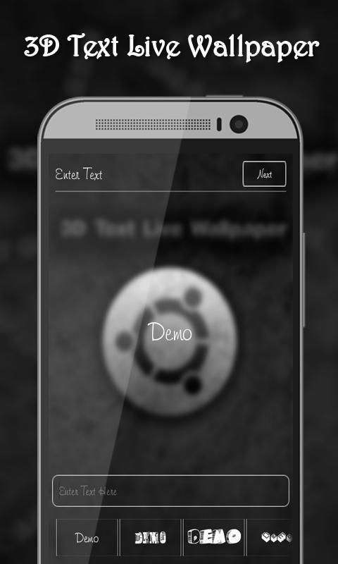 3D Text Live Wallpaper