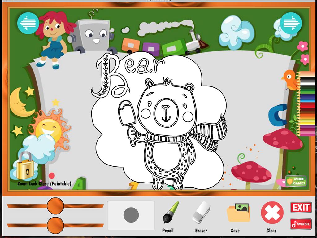 Coloring Game Alphabet A to J