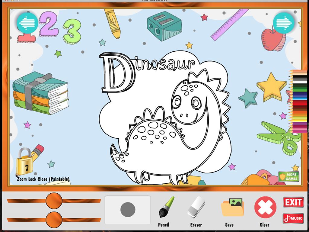 Coloring Game Alphabet A to J