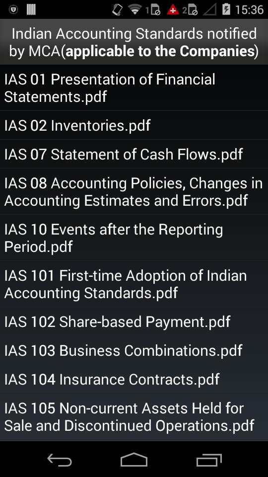 Accounting Standards India '16