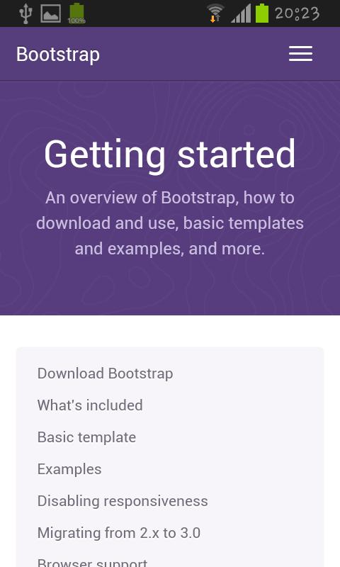 Bootstrap 3.1 docs and example
