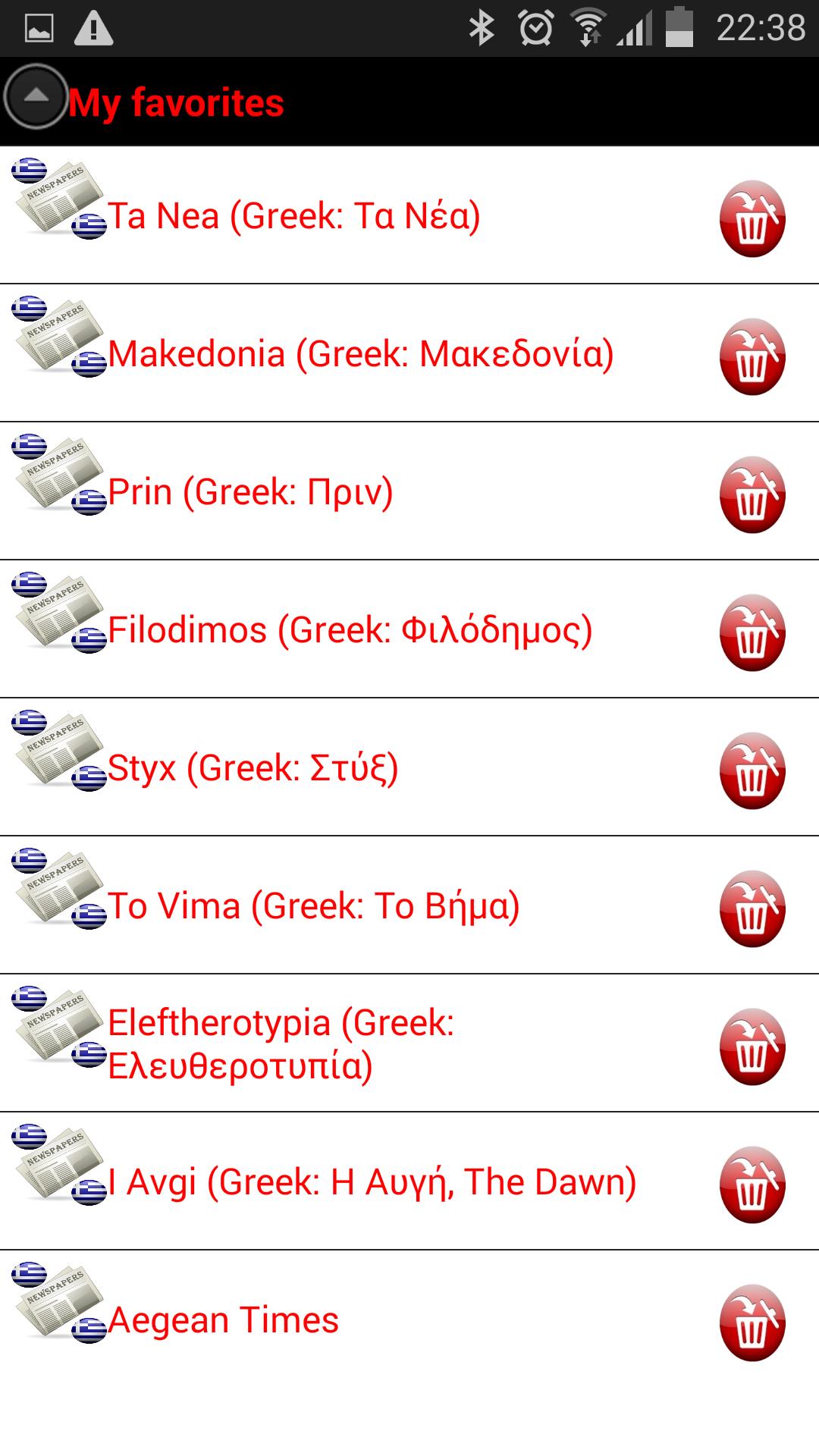 Greek Newspapers and News