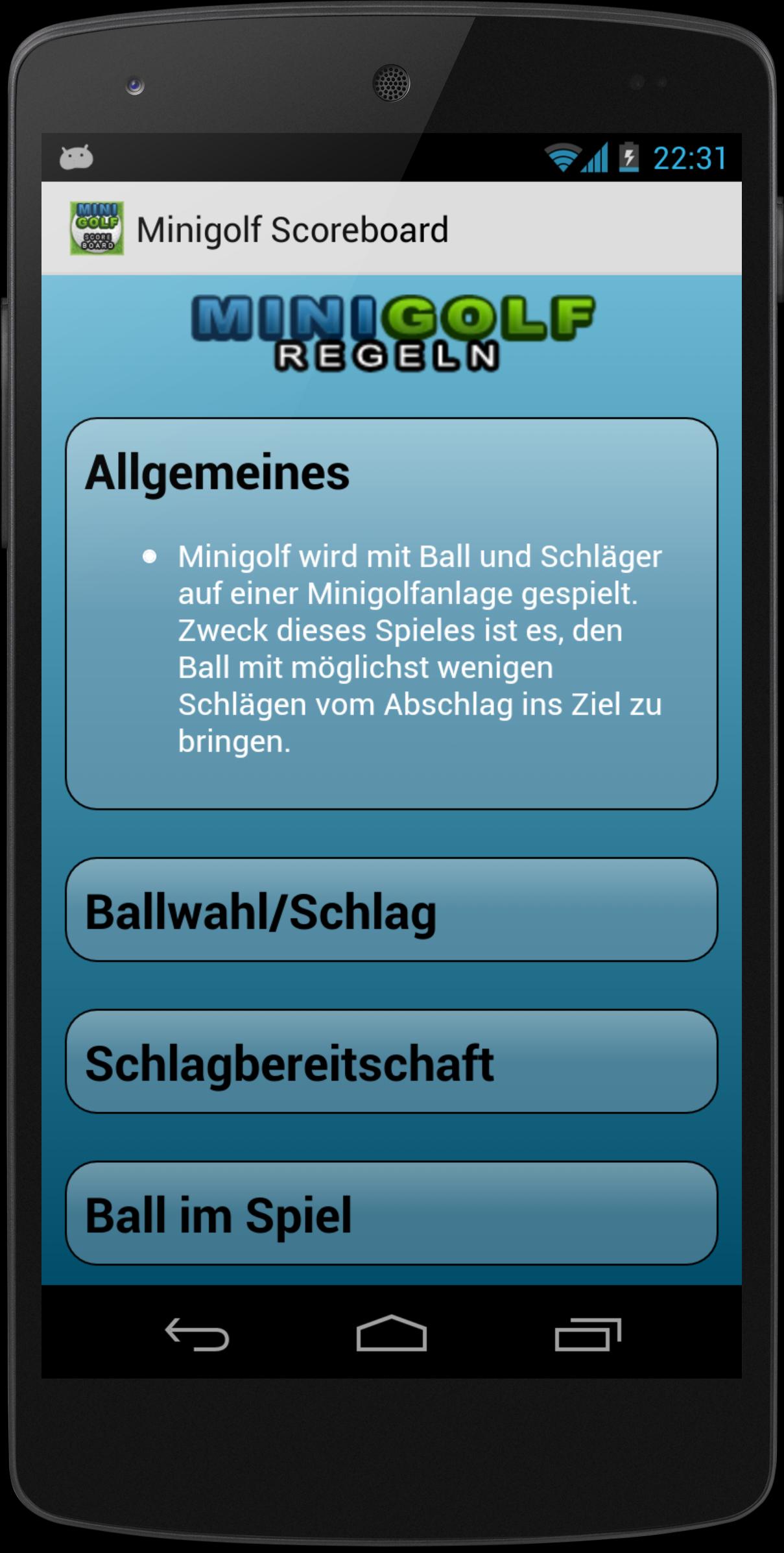 Free Minigolf Scorecard