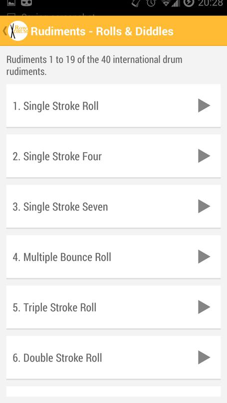 RowDrum - Drum Rudiments