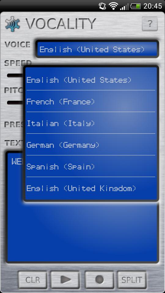 Vocality Text To Speech