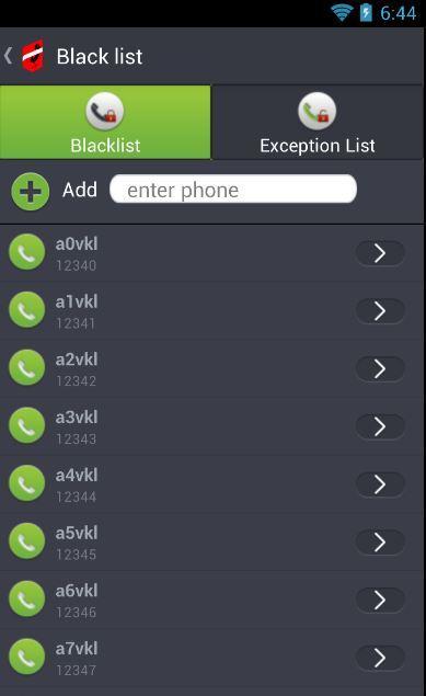 Blacklist - Call Blocker