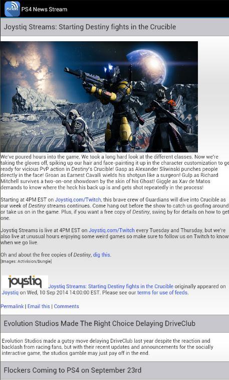 PS4 News Stream