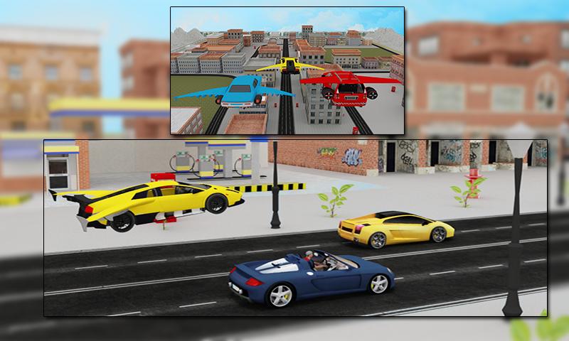 Flying Sports Car Racing 3D