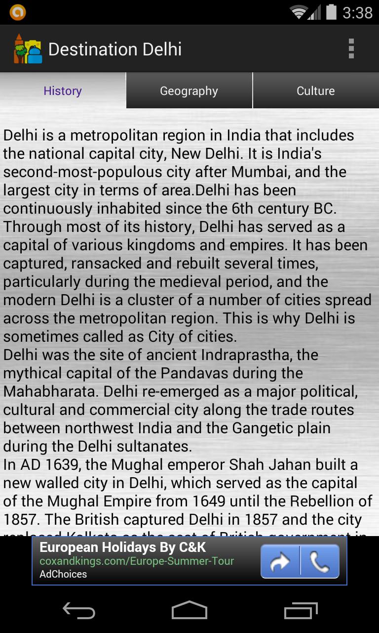 Destination Delhi(India)