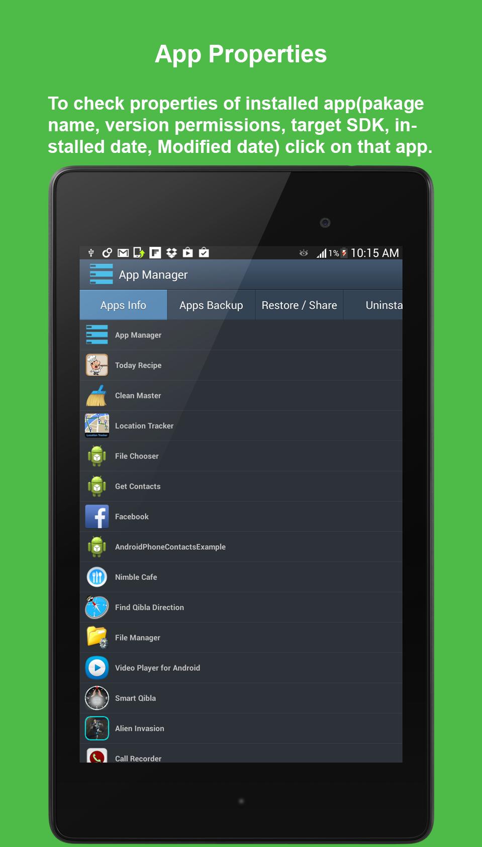 App & Contacts Manager